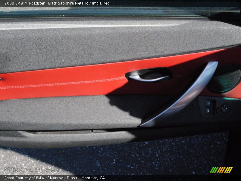 Black Sapphire Metallic / Imola Red 2008 BMW M Roadster