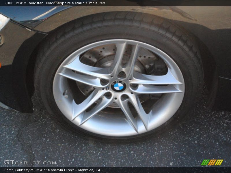 Black Sapphire Metallic / Imola Red 2008 BMW M Roadster