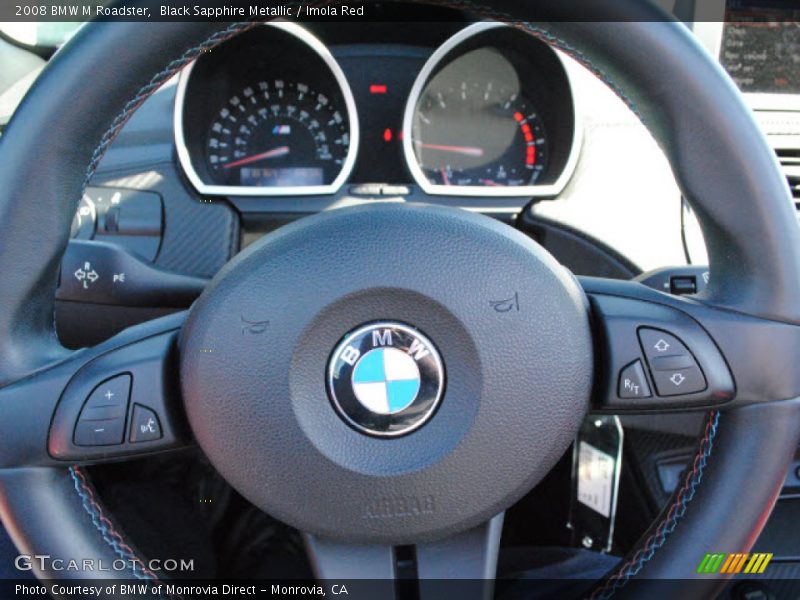 Black Sapphire Metallic / Imola Red 2008 BMW M Roadster