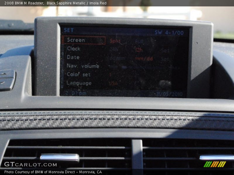Black Sapphire Metallic / Imola Red 2008 BMW M Roadster
