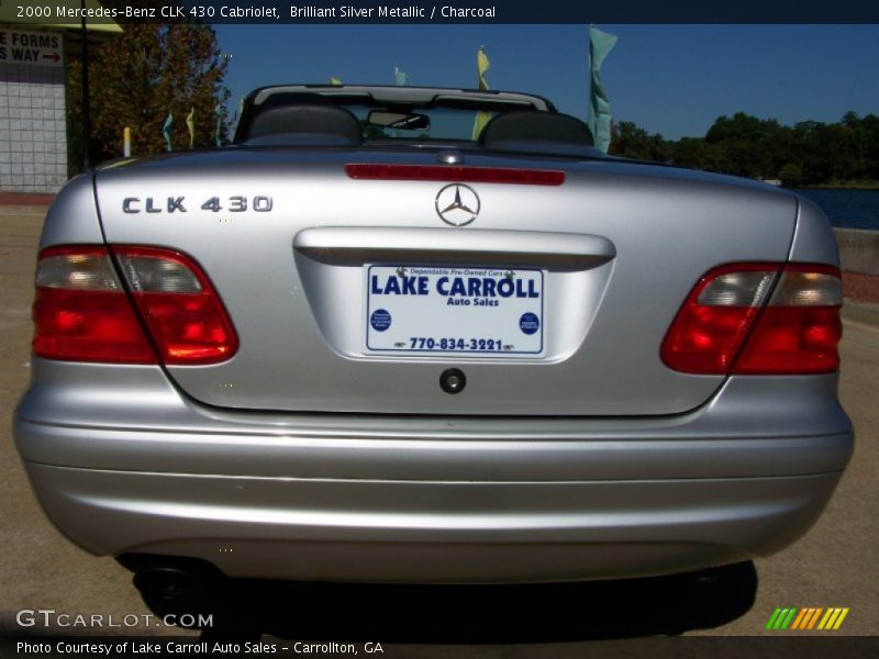 Brilliant Silver Metallic / Charcoal 2000 Mercedes-Benz CLK 430 Cabriolet