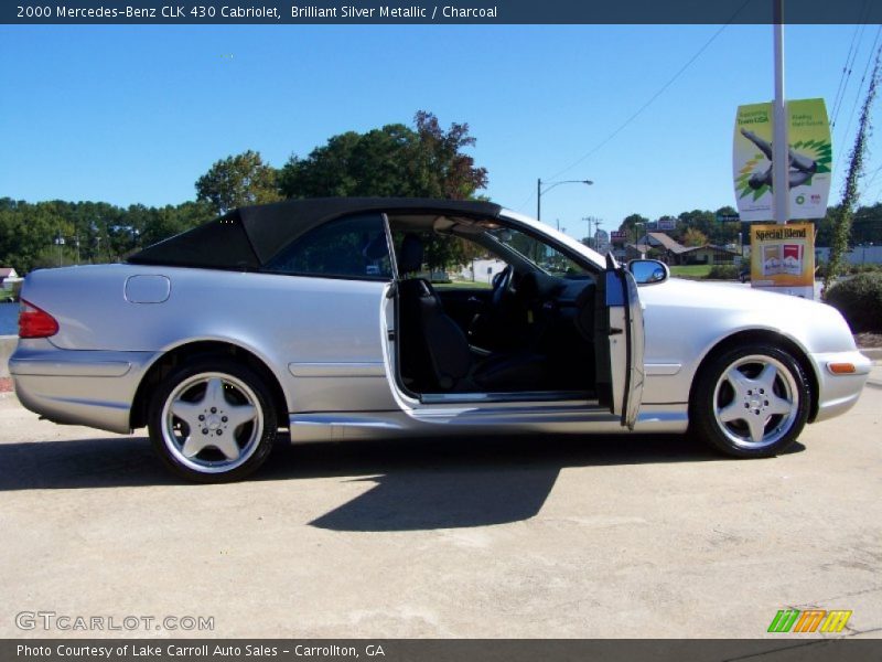Brilliant Silver Metallic / Charcoal 2000 Mercedes-Benz CLK 430 Cabriolet