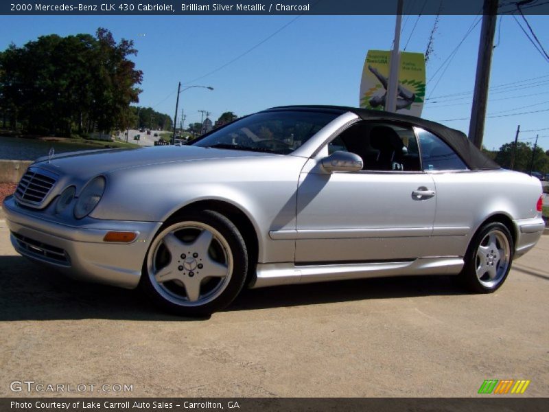 Brilliant Silver Metallic / Charcoal 2000 Mercedes-Benz CLK 430 Cabriolet