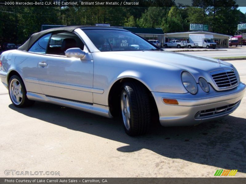 Brilliant Silver Metallic / Charcoal 2000 Mercedes-Benz CLK 430 Cabriolet