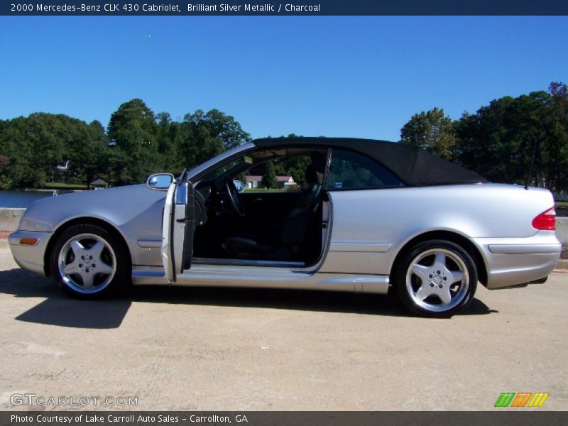 Brilliant Silver Metallic / Charcoal 2000 Mercedes-Benz CLK 430 Cabriolet