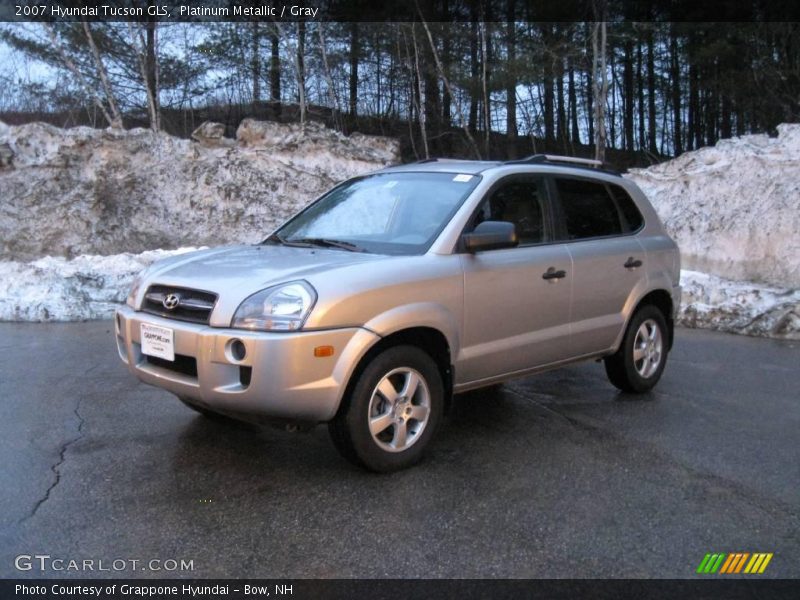 Platinum Metallic / Gray 2007 Hyundai Tucson GLS