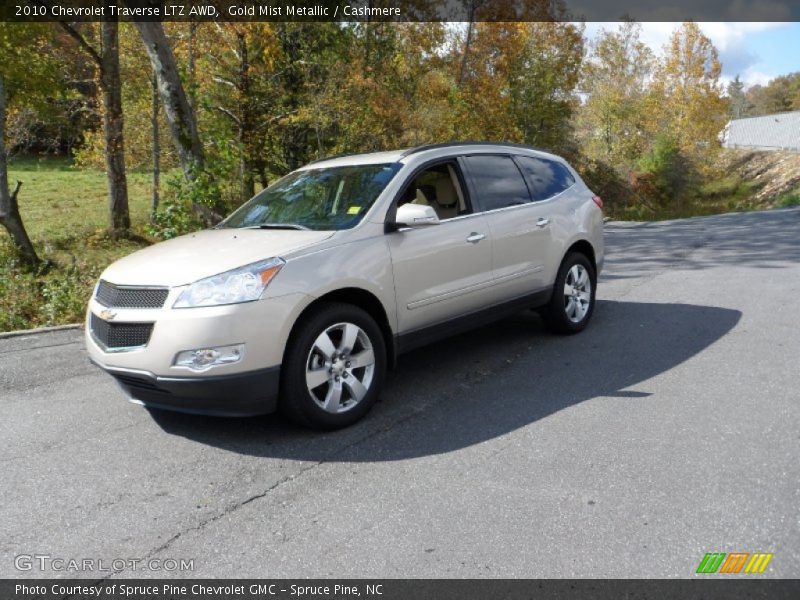 Gold Mist Metallic / Cashmere 2010 Chevrolet Traverse LTZ AWD