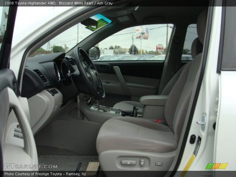 Blizzard White Pearl / Ash Gray 2008 Toyota Highlander 4WD