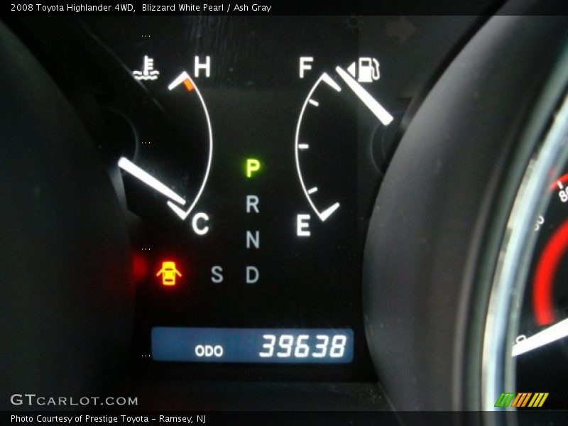 Blizzard White Pearl / Ash Gray 2008 Toyota Highlander 4WD