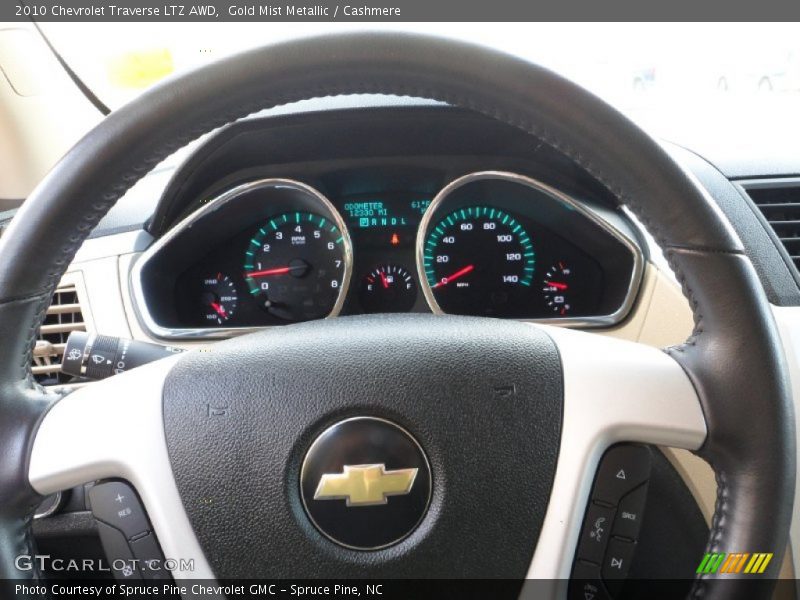 Gold Mist Metallic / Cashmere 2010 Chevrolet Traverse LTZ AWD