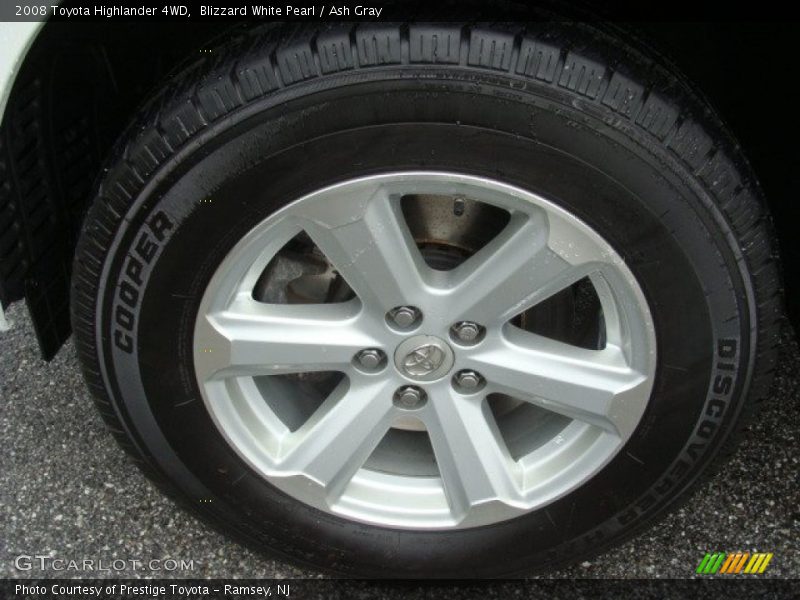 Blizzard White Pearl / Ash Gray 2008 Toyota Highlander 4WD