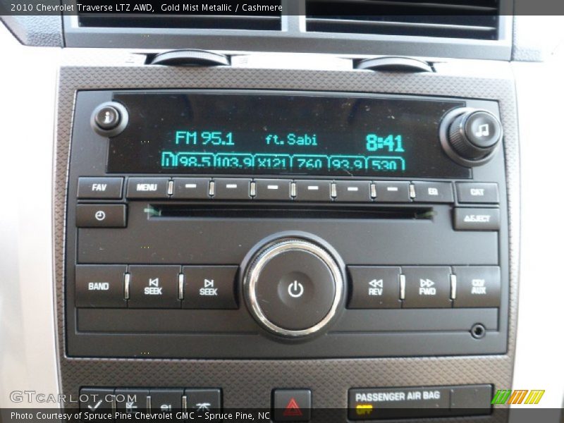 Gold Mist Metallic / Cashmere 2010 Chevrolet Traverse LTZ AWD