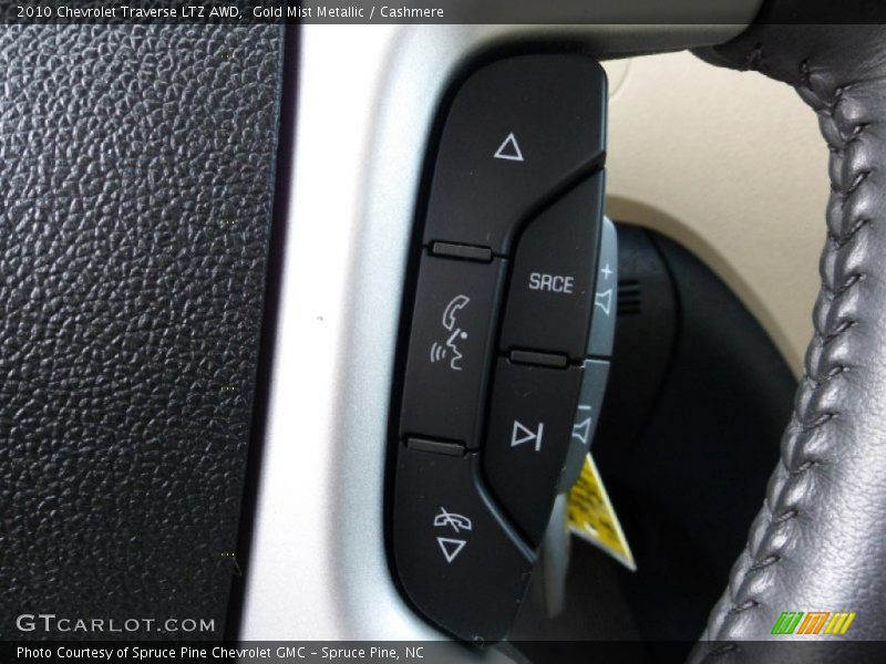 Gold Mist Metallic / Cashmere 2010 Chevrolet Traverse LTZ AWD