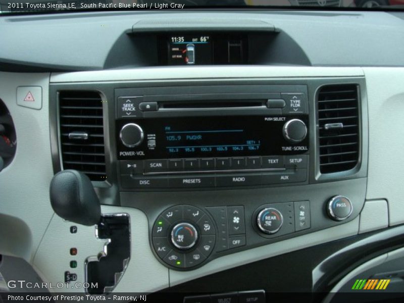 South Pacific Blue Pearl / Light Gray 2011 Toyota Sienna LE