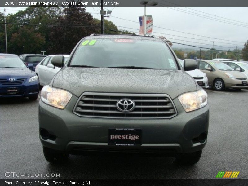 Cypress Green Pearl / Ash Gray 2008 Toyota Highlander 4WD