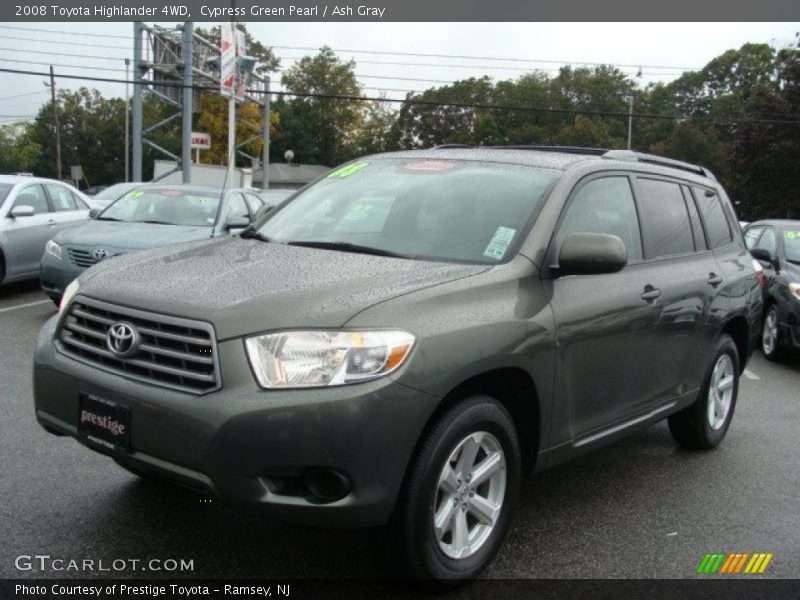 Cypress Green Pearl / Ash Gray 2008 Toyota Highlander 4WD