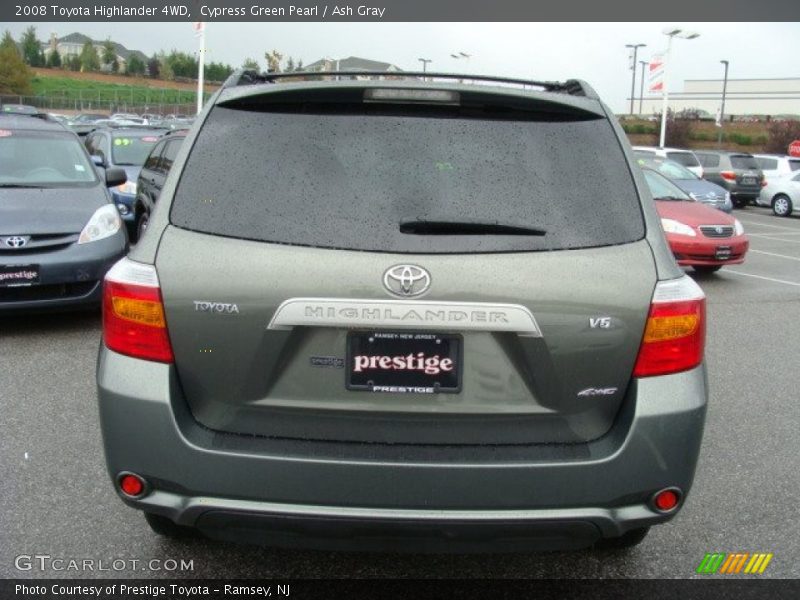 Cypress Green Pearl / Ash Gray 2008 Toyota Highlander 4WD