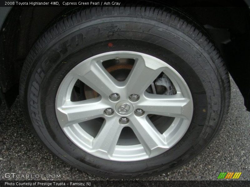 Cypress Green Pearl / Ash Gray 2008 Toyota Highlander 4WD