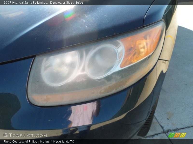 Deepwater Blue / Beige 2007 Hyundai Santa Fe Limited