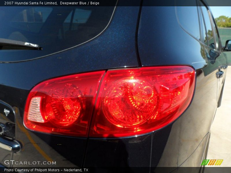 Deepwater Blue / Beige 2007 Hyundai Santa Fe Limited