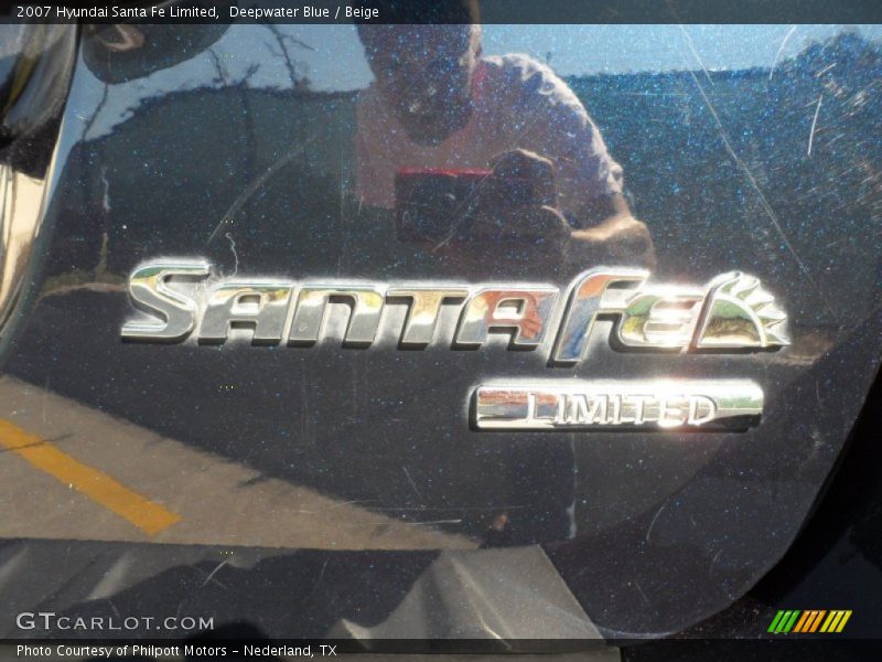 Deepwater Blue / Beige 2007 Hyundai Santa Fe Limited