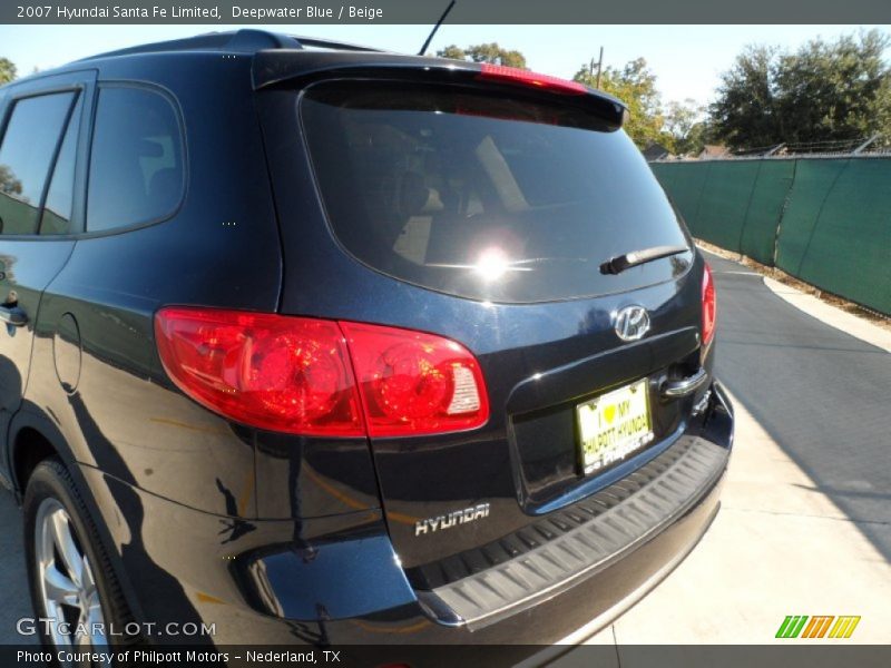 Deepwater Blue / Beige 2007 Hyundai Santa Fe Limited
