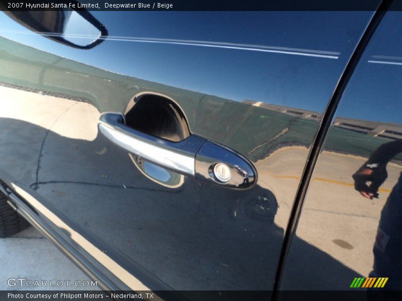 Deepwater Blue / Beige 2007 Hyundai Santa Fe Limited