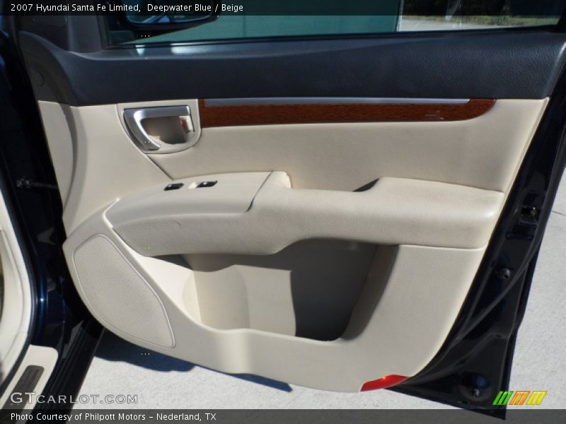 Deepwater Blue / Beige 2007 Hyundai Santa Fe Limited