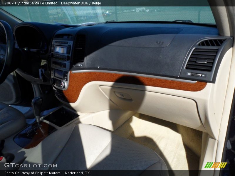 Deepwater Blue / Beige 2007 Hyundai Santa Fe Limited