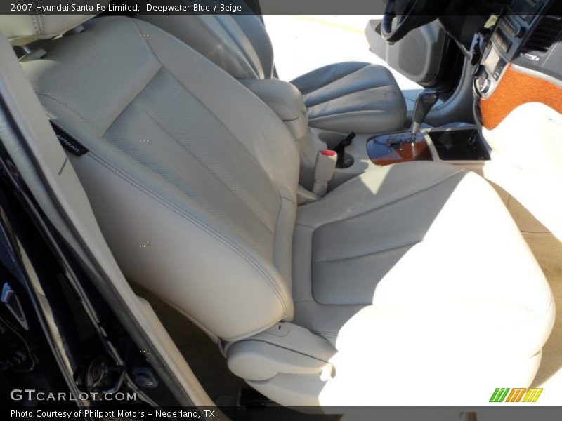 Deepwater Blue / Beige 2007 Hyundai Santa Fe Limited