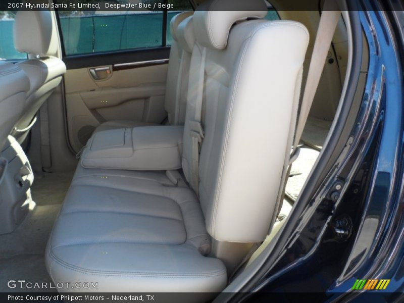 Deepwater Blue / Beige 2007 Hyundai Santa Fe Limited