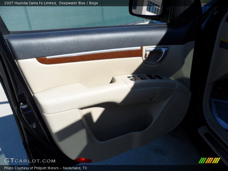 Deepwater Blue / Beige 2007 Hyundai Santa Fe Limited
