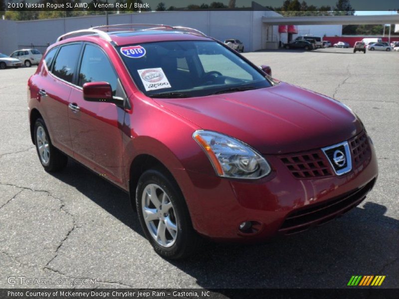 Venom Red / Black 2010 Nissan Rogue SL AWD