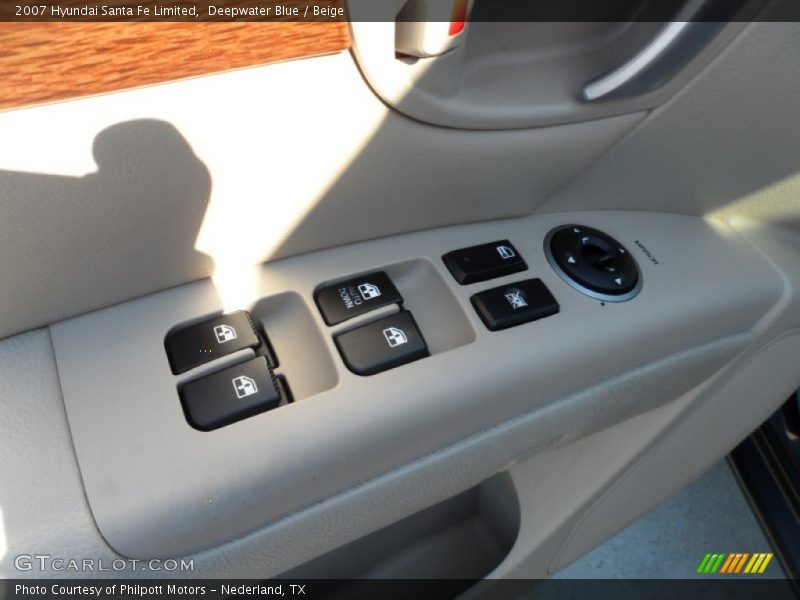 Deepwater Blue / Beige 2007 Hyundai Santa Fe Limited