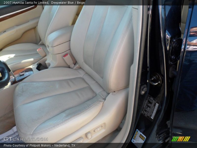 Deepwater Blue / Beige 2007 Hyundai Santa Fe Limited
