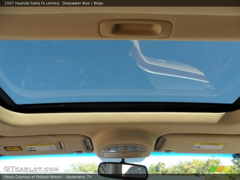 Deepwater Blue / Beige 2007 Hyundai Santa Fe Limited