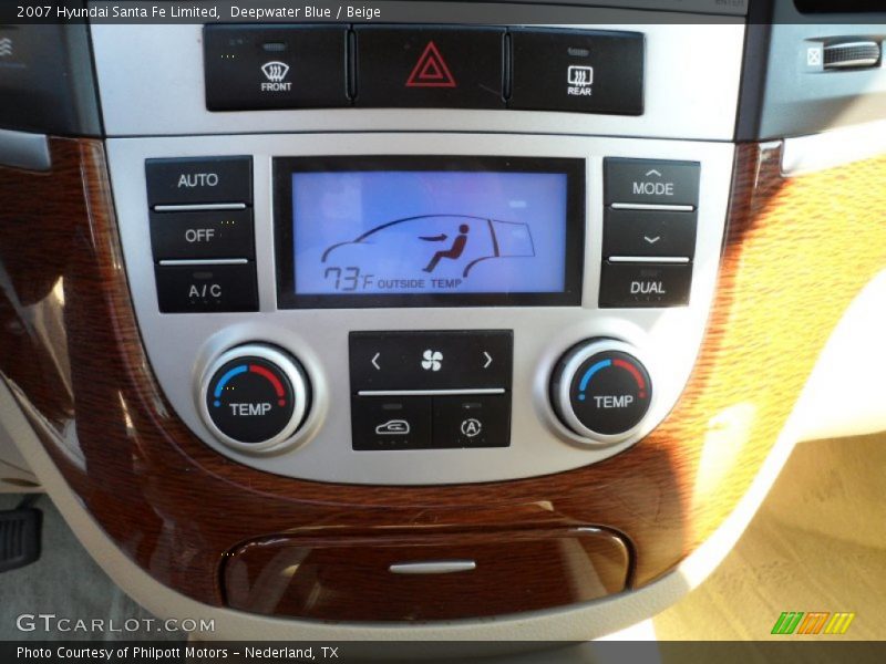 Deepwater Blue / Beige 2007 Hyundai Santa Fe Limited