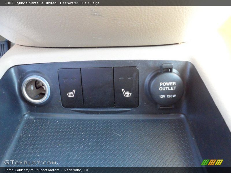 Deepwater Blue / Beige 2007 Hyundai Santa Fe Limited