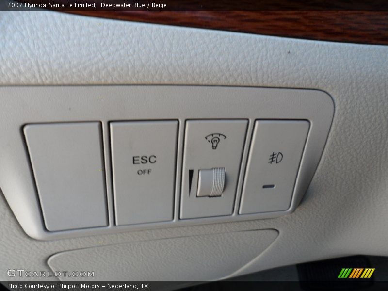 Deepwater Blue / Beige 2007 Hyundai Santa Fe Limited