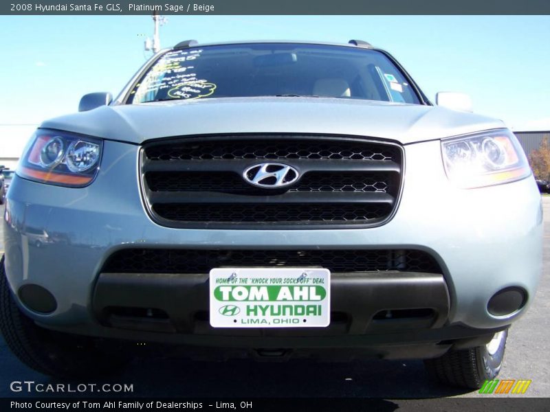 Platinum Sage / Beige 2008 Hyundai Santa Fe GLS