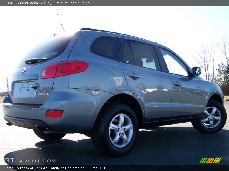 Platinum Sage / Beige 2008 Hyundai Santa Fe GLS