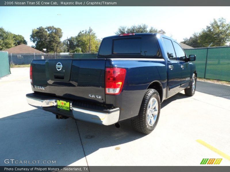 Majestic Blue / Graphite/Titanium 2006 Nissan Titan SE Crew Cab
