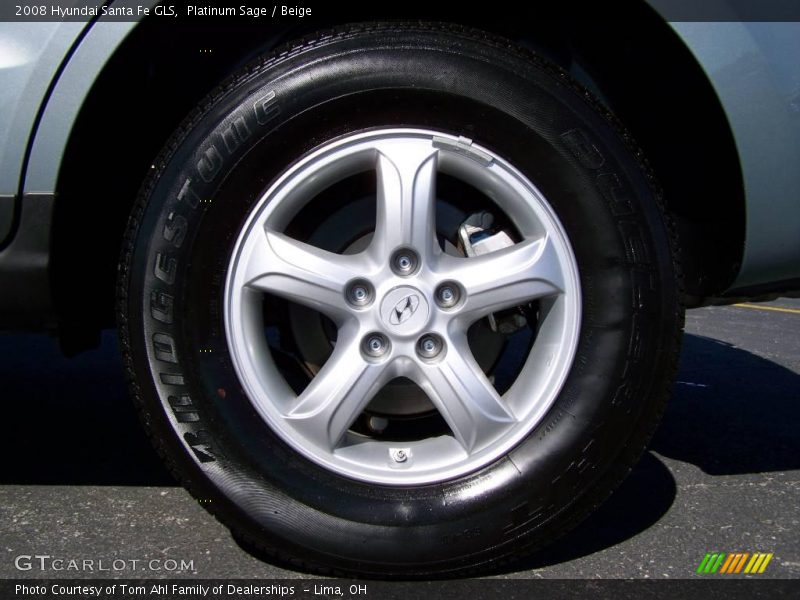 Platinum Sage / Beige 2008 Hyundai Santa Fe GLS