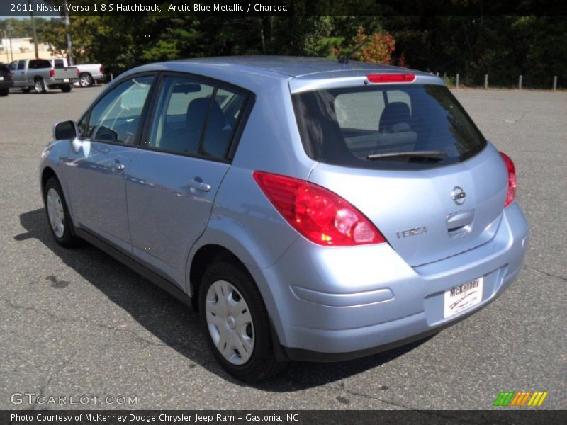 Arctic Blue Metallic / Charcoal 2011 Nissan Versa 1.8 S Hatchback