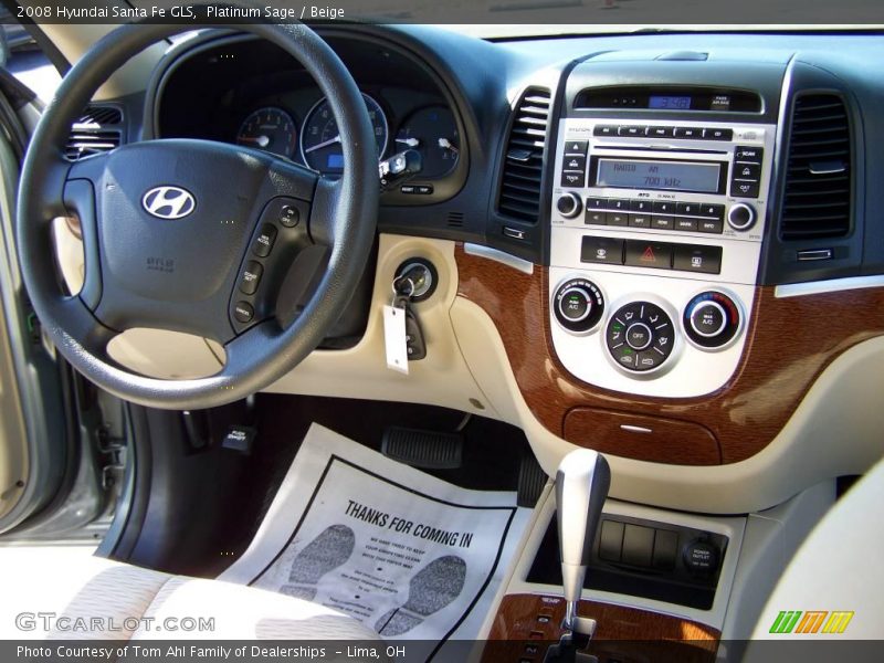 Platinum Sage / Beige 2008 Hyundai Santa Fe GLS
