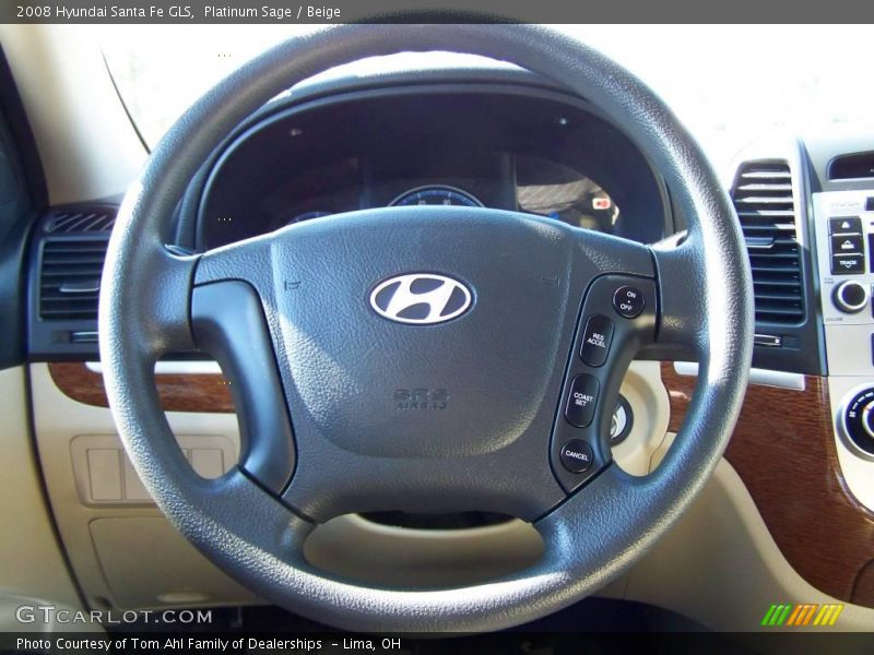 Platinum Sage / Beige 2008 Hyundai Santa Fe GLS