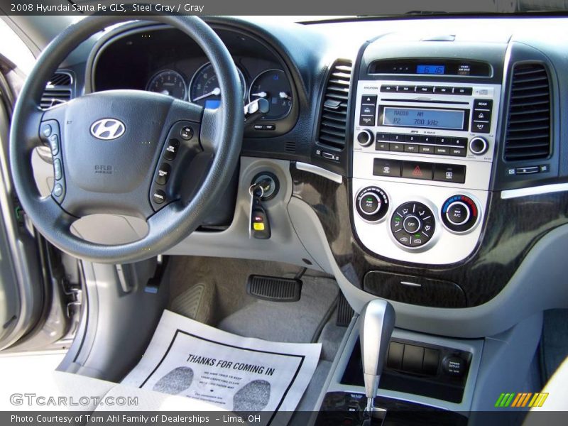 Steel Gray / Gray 2008 Hyundai Santa Fe GLS