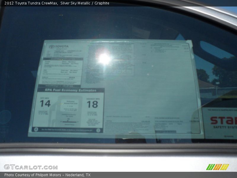 Silver Sky Metallic / Graphite 2012 Toyota Tundra CrewMax
