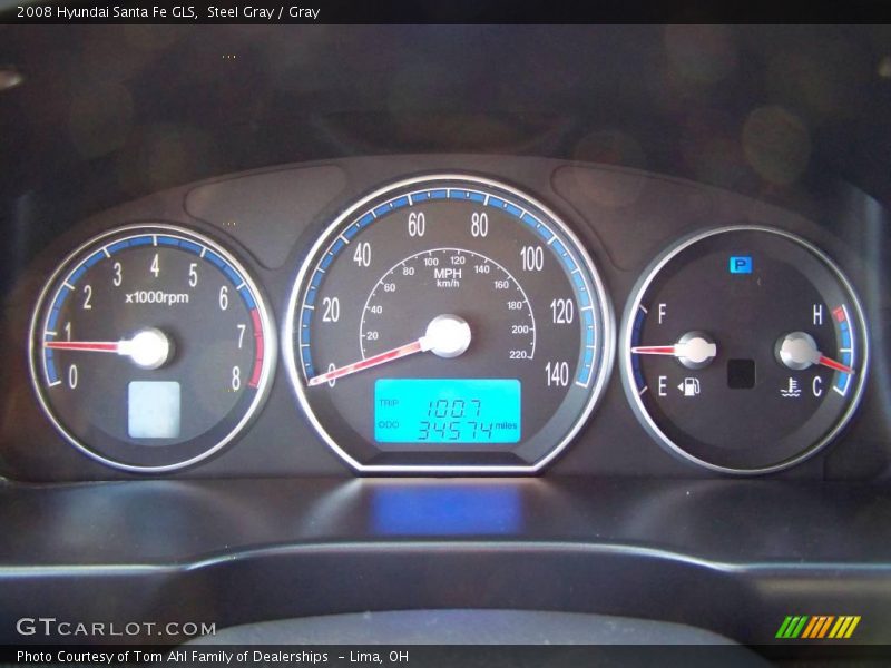 Steel Gray / Gray 2008 Hyundai Santa Fe GLS