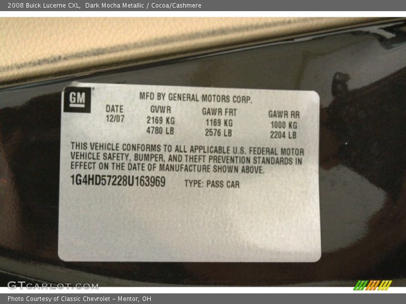 Dark Mocha Metallic / Cocoa/Cashmere 2008 Buick Lucerne CXL